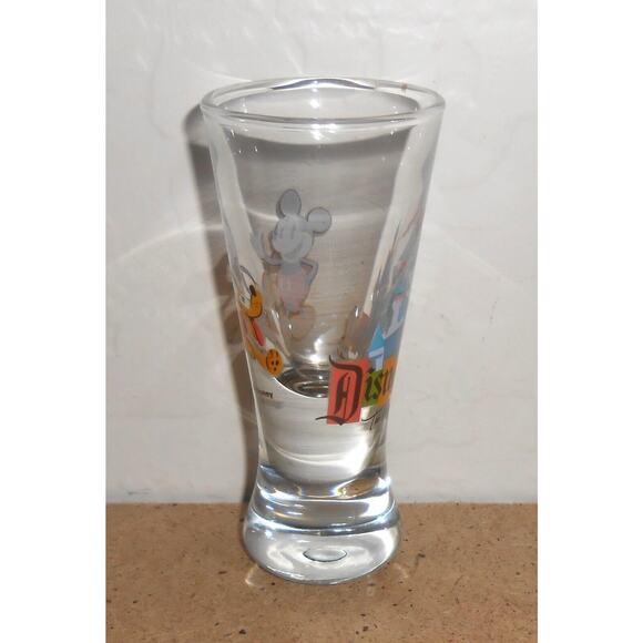 Tall Vintage Disneyland Shot Glass Featuring Mickey Mouse & Pluto - Picture 6 of 8